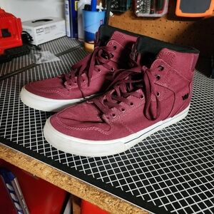 Supra Men's Burgundy High-Top Sneakers